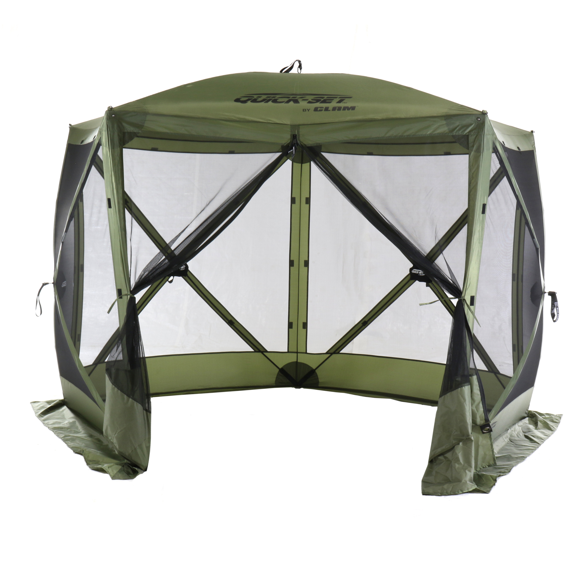 Clam Quick-Set, Venture Screen Shelter Green/Black, Length 9 ft, Width 9 ft, Color Green, Model# 15794